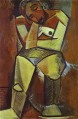 Woman Seated 1908 cubist Pablo Picasso